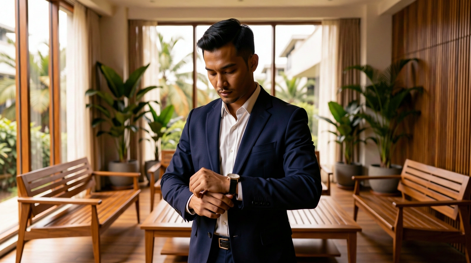 Editorial portrait of Indonesian masculine style